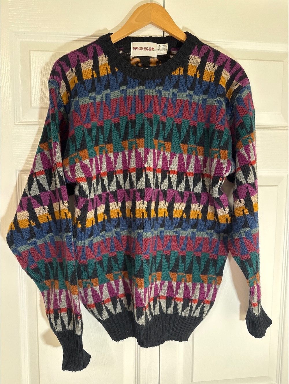 Vintage McGregor Medium Acrylic Multicolor Patterned Sweater